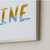 "Shine Shine" - Art Print in Gold and Silver by Christina Flowers - Frame Close-up