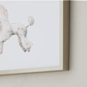 "***Flawless " - Art Print in Poodle Fluff White by Lauren Rogoff - Frame Close-up