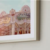 "Le Carrousel" - Art Print in Mint by Paola Benenati - Frame Close-up
