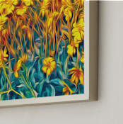 "Golden Empyrean Fields" - Art Print in Empyrean Golden Yellow by Mariecor Agravante - Frame Close-up