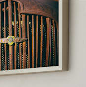 "Dodge Grill" - Art Print in rusty brown by Alexis Arnold - Frame Close-up