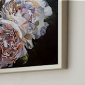 "Peaches and Petals" - Art Print in Cream by Mandy Trimble Leonard - Frame Close-up