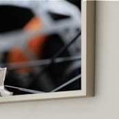 "A Clean Bike is a Fast Bike" - Art Print in burnt orange by Janie Allen - Frame Close-up