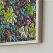 "Desert Succulents" - Art Print in Desert Succulent Green by Mariecor Agravante - Frame Close-up