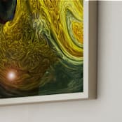 "Saturnalia" - Art Print in Saturn Yellow-Green by Mariecor Agravante - Frame Close-up