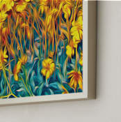 "Golden Empyrean Fields" - Art Print in Empyrean Golden Yellow by Mariecor Agravante - Frame Close-up