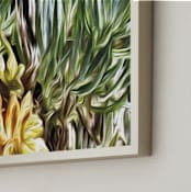 "Semi-Arid" - Art Print in Succulent Greenery by Mariecor Agravante - Frame Close-up