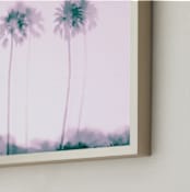 "Keep Palm and Carry On" - Art Print in Pink by AMANDA LOMAX - Frame Close-up