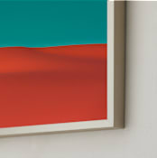 "OK Coral" - Art Print in Hot Coral by AMANDA LOMAX - Frame Close-up