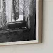 "Lace Curtains" - Art Print in black and white by Amber Michelle - Frame Close-up