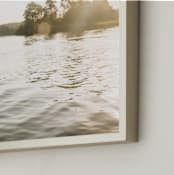 "One horizon II" - Art Print in Natural khaki by Lying on the grass - Frame Close-up