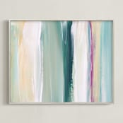 "Grace" - Art Print in Teal by Artsy Canvas Girl Designs - Framed