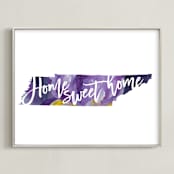"Tennessee (Iris)" - Art Print in Purple Iris by Holly Whitcomb - Framed