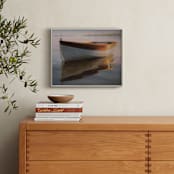 "Peaceful Morning" - Art Print in Warm Water Mauve by Cindy Gillett - In a Room