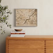 "Toledo, OH, vintage-looking city map" - Art Print in Sepia by Rosana Laiz Blursbyai - In a Room