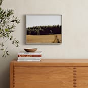 "NATURAL TEXTURE IV" - Art Print in Yellow field by Lying on the grass - In a Room
