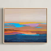"The Venetian" - Art Print in Cornflower Blue by Mya Bessette - Framed Canvas