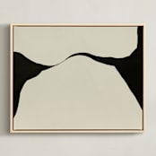 "Echoes of Form" - Art Print in Obsidian Soil by Tania Medeiros - Framed Canvas