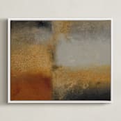"Better Side" - Art Print in red by Michelle Lee - Framed Canvas