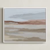 "Blushing Expanse" - Art Print in Expanse by Kati Ramer - Framed Canvas