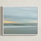"Soothing Storm" - Art Print in Stormy blue by Cristina Marie - Framed Canvas