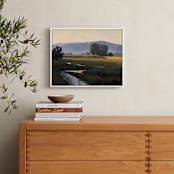 "Peekaboo Stream" - Art Print in Meadow Green by Rachel Nelson - In a Room