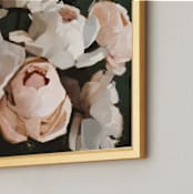 "Popping Peonies" - Art Print in Blush by Rachel Nelson - Frame Close-up
