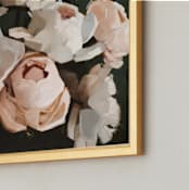 "Popping Peonies" - Art Print in Blush by Rachel Nelson - Frame Close-up