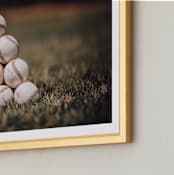 "For The Big Game 1" - Art Print in Field by Janet Cruz - Frame Close-up