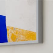 "Color Block" - Art Print in Sun by Heather Deffense - Frame Close-up