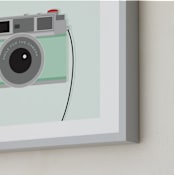 "Smile for the Camera" - Art Print in Mint Green by Sarah Cohn - Frame Close-up