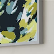 "Lichen Bloom" - Art Print in Green Gold by Katie Craig - Frame Close-up