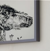 "Horse" - Art Print in Ash by Holly Hudson - Frame Close-up