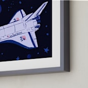 "Space Shuttle" - Art Print in Galaxy by Stefanie Lane - Frame Close-up