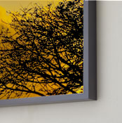 "Steps Of Time" - Art Print in Sunset Yellow by Jonathan Brooks - Frame Close-up