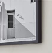 "Cream Colored Building, Taylor, Texas" - Art Print in Cream White by Carol Schiraldi - Frame Close-up