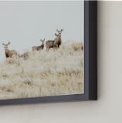 "Watchful" - Art Print in Beige by Jennifer Morrow - Frame Close-up