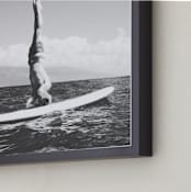 "Island Yogi" - Art Print in slate grey by Amanda Phelps - Frame Close-up