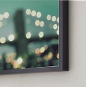 "NYC Dusk" - Art Print in Dark Mint by Caroline Mint - Frame Close-up