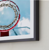 "Hoop Dreams" - Art Print in Punch Blue by Keely Norton Owendoff - Frame Close-up