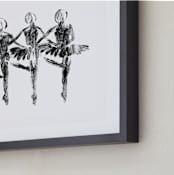 "Les Cygnets" - Art Print in black by Leanne Friedberg - Frame Close-up