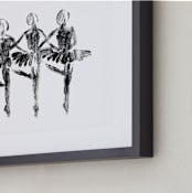 "Les Cygnets" - Art Print in black by Leanne Friedberg - Frame Close-up