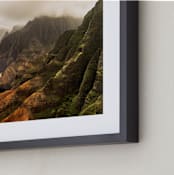 "Na Pali Coast, Kauai, HI" - Art Print in White by TImothy Mollen - Frame Close-up