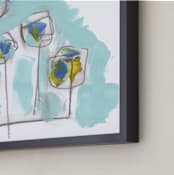 "Hymnody" - Art Print in Turquoise by Misty Hughes - Frame Close-up
