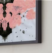 "Heart Meets Body" - Art Print in heart pink by Lauren Packard - Frame Close-up