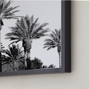 "Laid Back Palms" - Art Print in Gray by Three Wings North - Frame Close-up