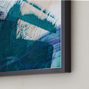 "Landscape By the Sea" - Art Print in sea blue by Lauren Packard - Frame Close-up