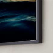 "The Uniqueness of Waves IV" - Art Print in Dark Sea Blue by Tal Paz-Fridman - Frame Close-up