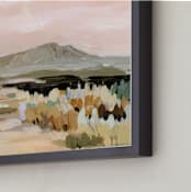 "Autumn Desert Plains" - Art Print in peach brown by Shina Choi - Frame Close-up