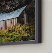 "weathered icelandic barn 02" - Art Print in one color by Monica Gussow - Frame Close-up